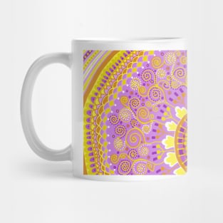 Lavender, Purple, Pink, Orange, and Yellow Easter Mandala Mug